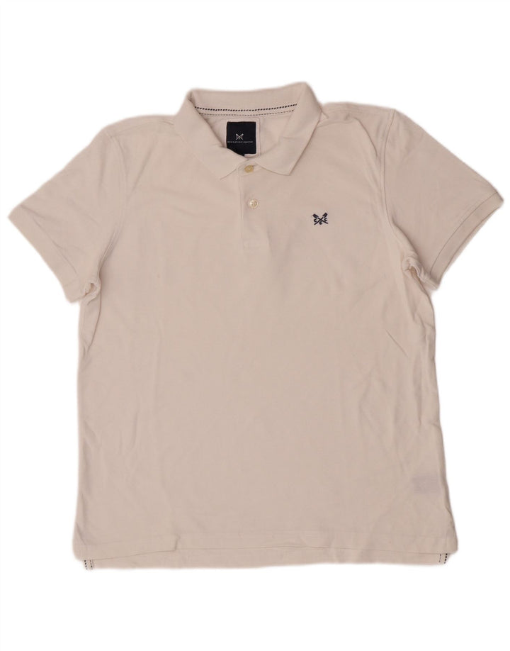 Besætningstøj Herre poloshirt Stor hvid bomuld