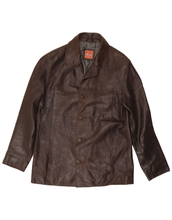 Helium Herre Læderjakke UK 38 Medium Brun