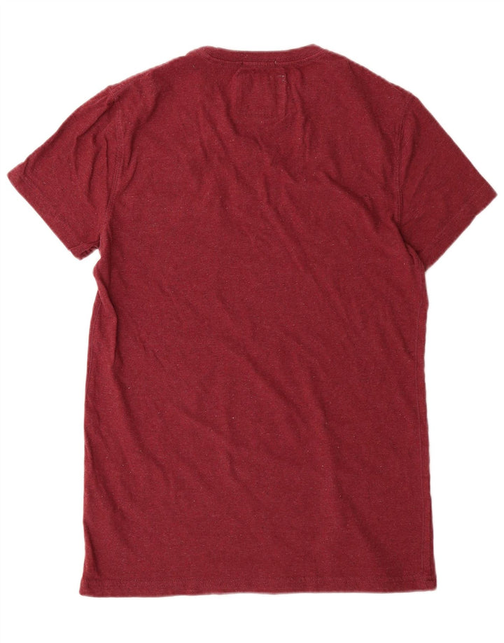 JACK WILLS Mens Slim Fit T-Shirt Top Small Maroon Cotton