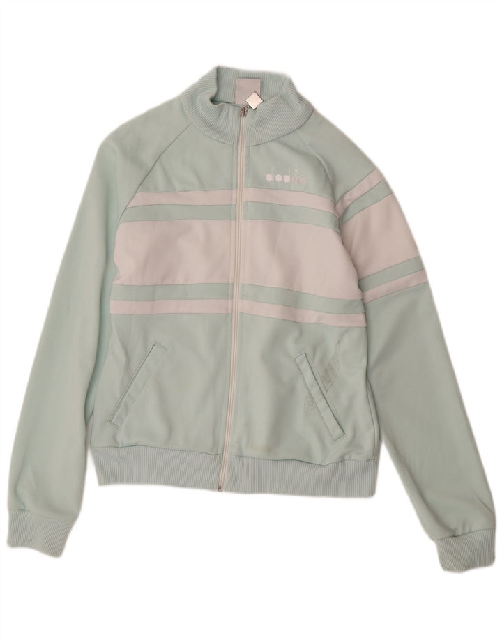 Diadora træningsdragt topjakke til kvinder Stor grøn farveblok polyester