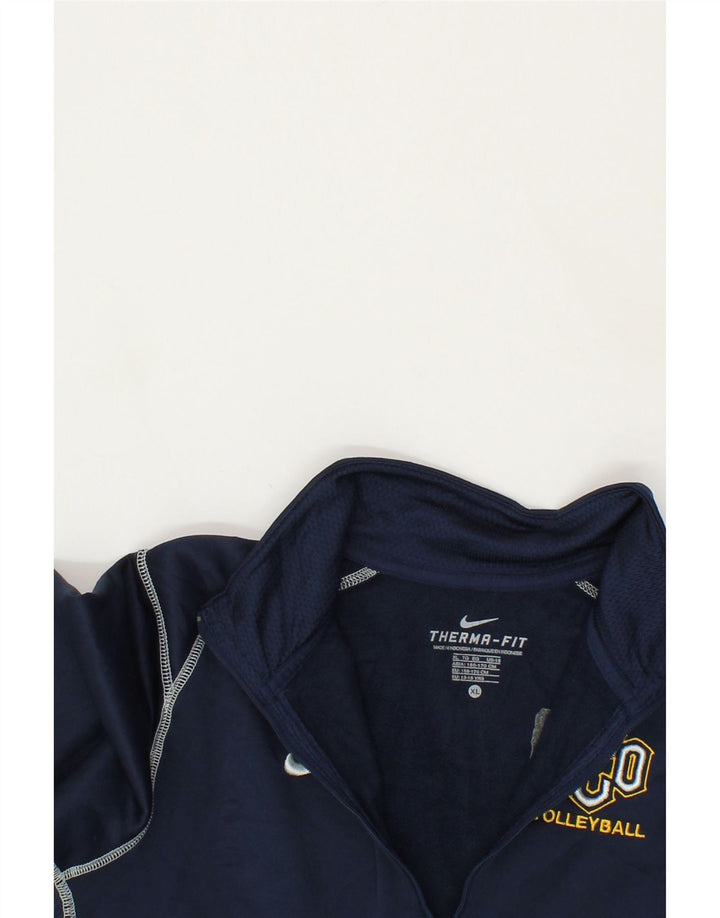 NIKE Boys Graphic Pullover Tracksuit Top 13-14 Years XL Navy Blue Vintage Nike and Second-Hand Nike from Messina Hembry 