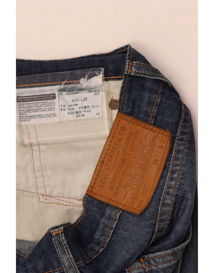 Levi's Herre 502 tilspidsede jeans W31 L30 Blå