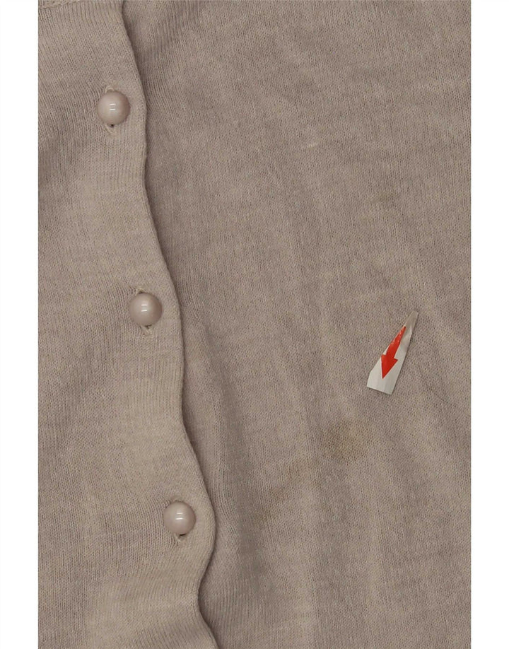 Marks & Spencer Dame Cardigan Sweater UK 14 Stor Grå Akryl