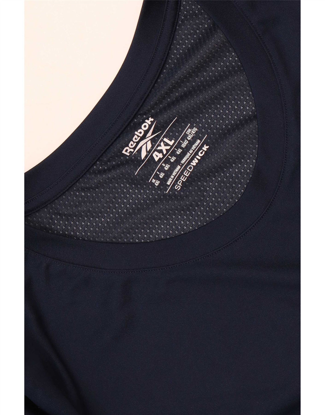 Reebok Herre T-Shirt Top 4XL Navy Blue
