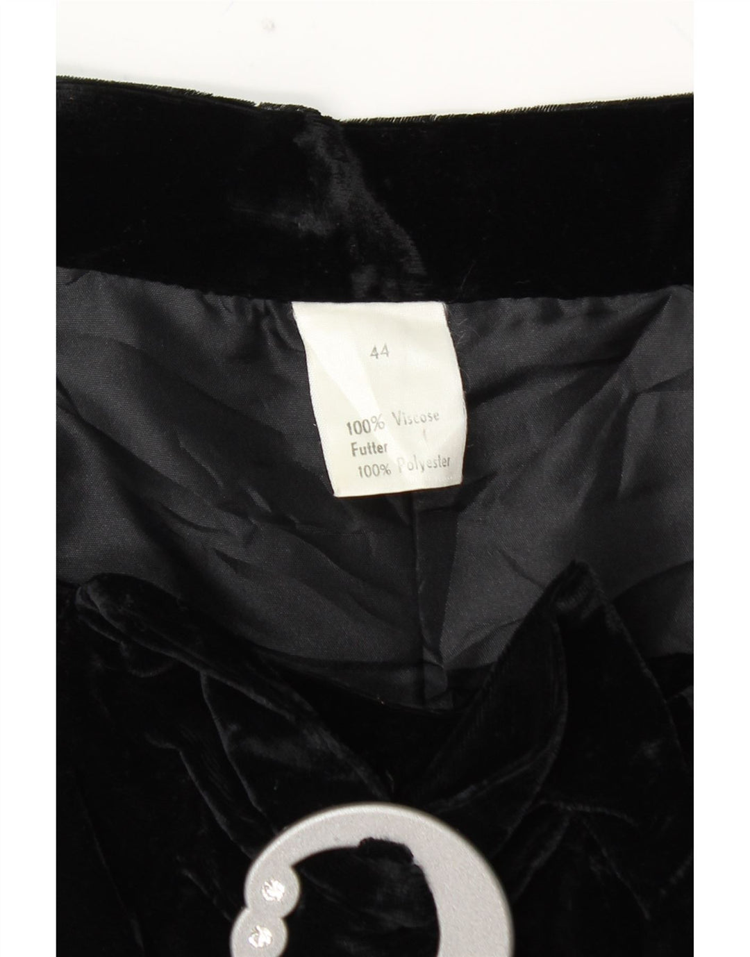 VINTAGE Womens Velvet High Waist Flared Skirt IT 44 Medium W28 Black