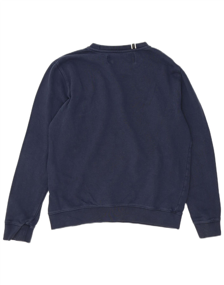 Replay Herre Grafisk Sweatshirt Jumper Stor Marineblå Bomuld