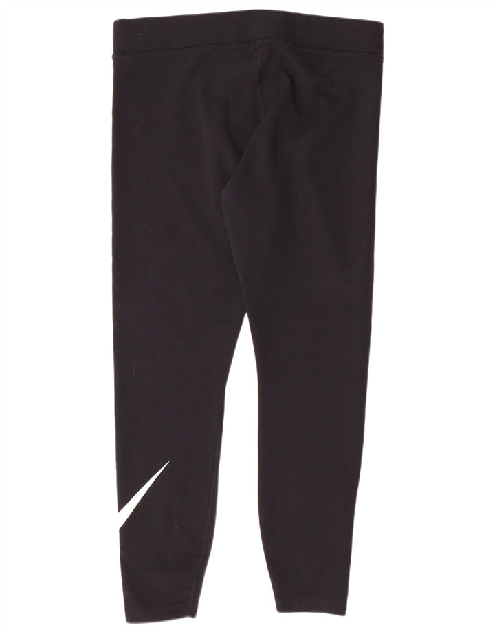 NIKE Grafiske Leggings til kvinder UK 18 XL sort bomuld