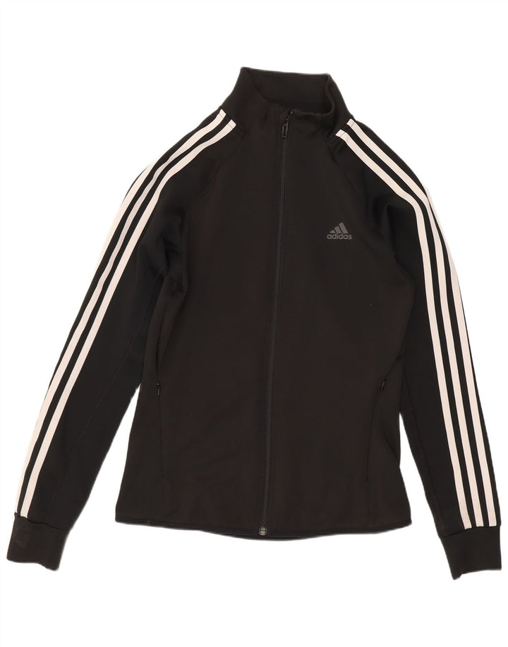 Adidas Dame Climalite Træningsdragt Topjakke UK 4/6 XS Sort Polyester