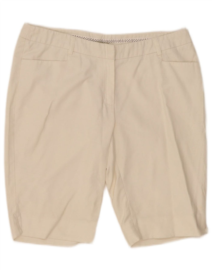 Laura Ashley Bermuda Shorts til kvinder US 10 Large W32 White Bomuld