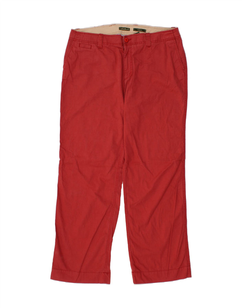 EDDIE BAUER Womens Straight Chino Trousers US 16 2XL W36 L38 Red Cotton Vintage Eddie Bauer and Second-Hand Eddie Bauer from Messina Hembry 