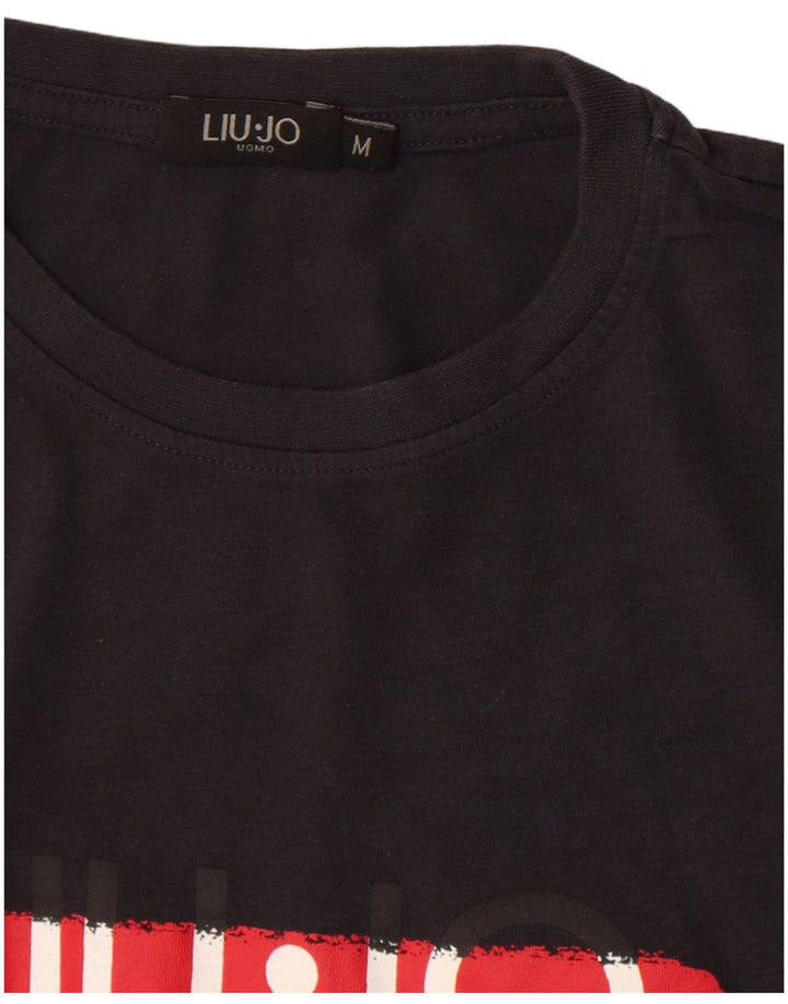 Liu Jo Herre Grafisk T-Shirt Top Medium Sort