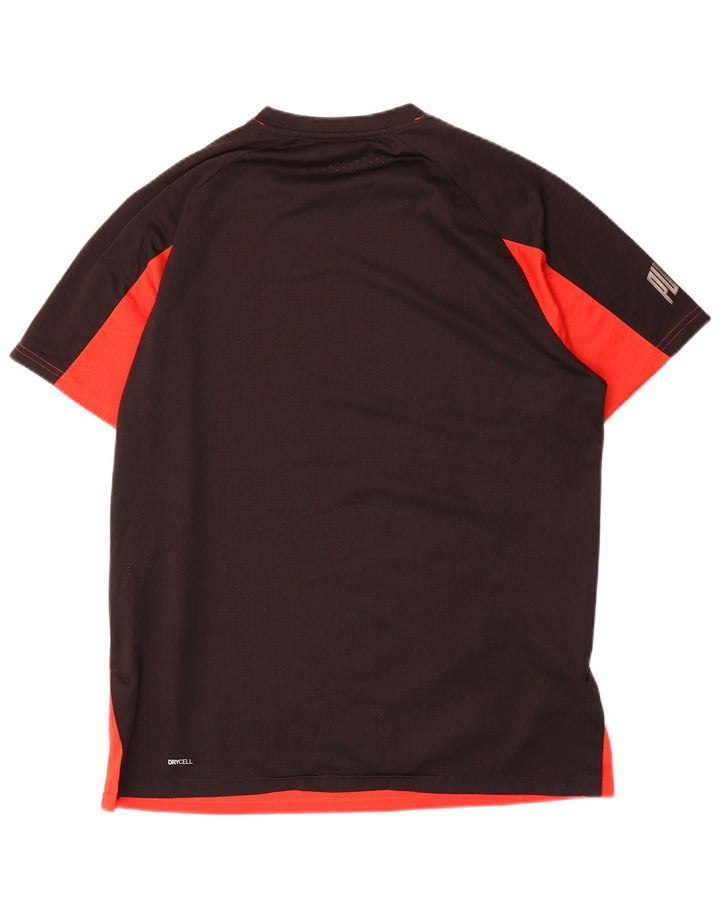 PUMA Grafisk T-shirt top til mænd, stor rød farveblok polyester