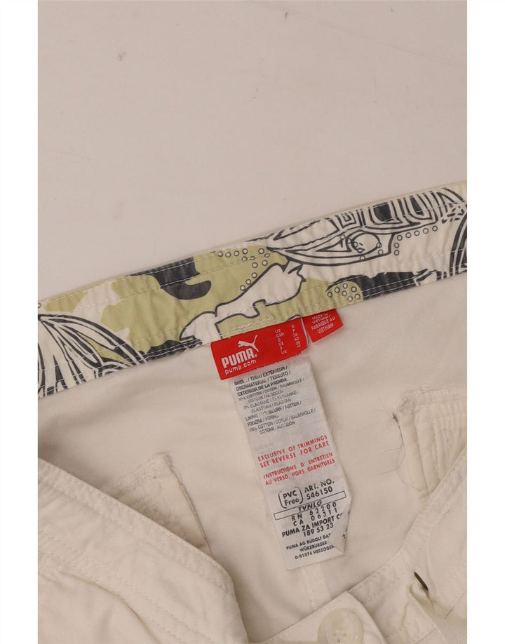 Puma Chino Shorts til kvinder UK 10 Small W30 White Bomuld