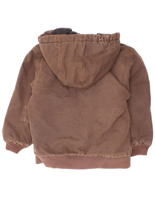 Carhartt Boys Hooded Bomber Jacket 7-8 år Lille brun bomuld