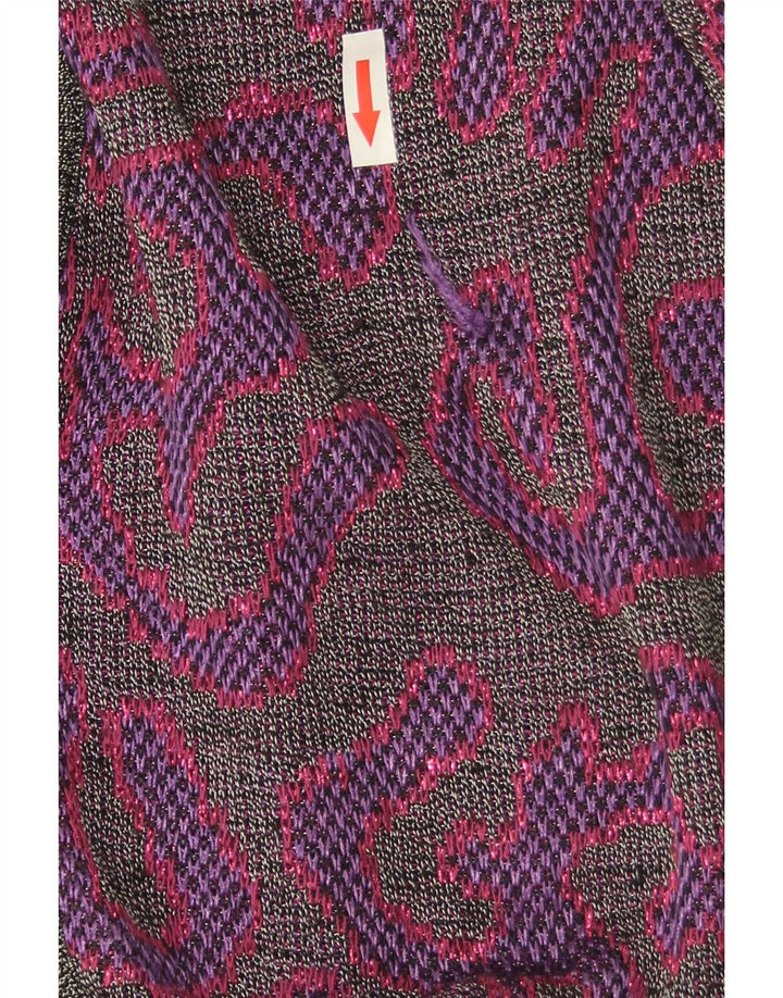 Di Bari kvinders abstrakt mønster cardigan sweater IT 40 Lille lilla
