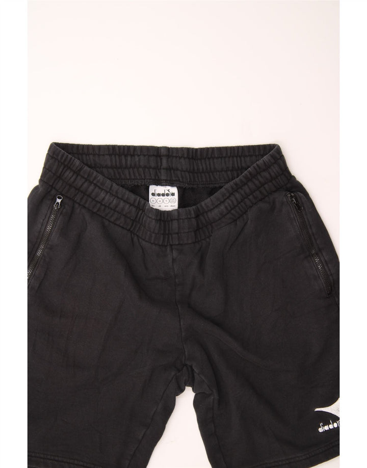 DIADORA Mens Sport Shorts Medium  Black Cotton Vintage Diadora and Second-Hand Diadora from Messina Hembry 