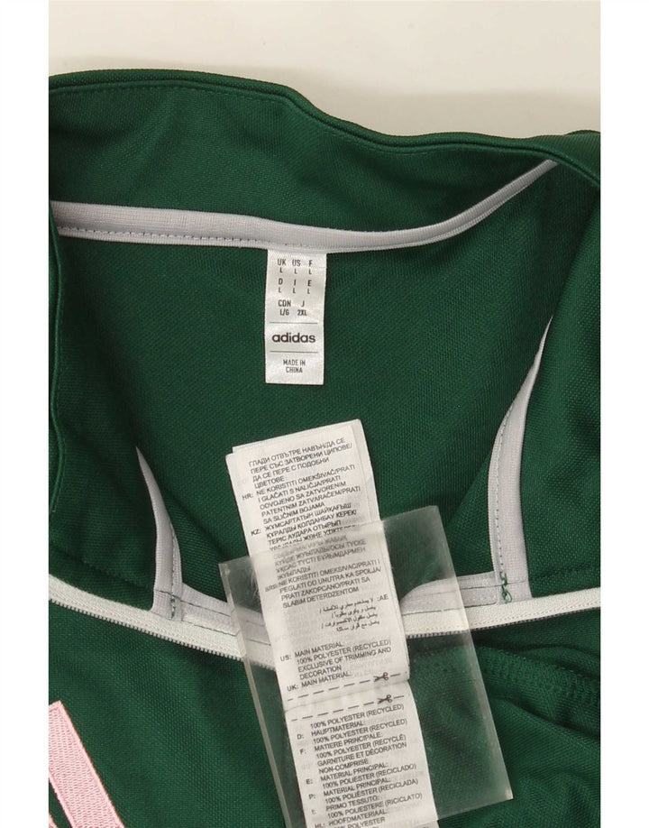 Adidas Herre Aeroready Zip Neck Pullover Træningsdragt Top Stor Grøn Polyester