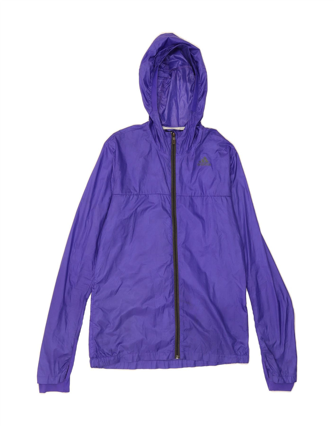 ADIDAS Mens Hooded Rain Jacket UK 38 Medium Purple Polyester Vintage Adidas and Second-Hand Adidas from Messina Hembry 