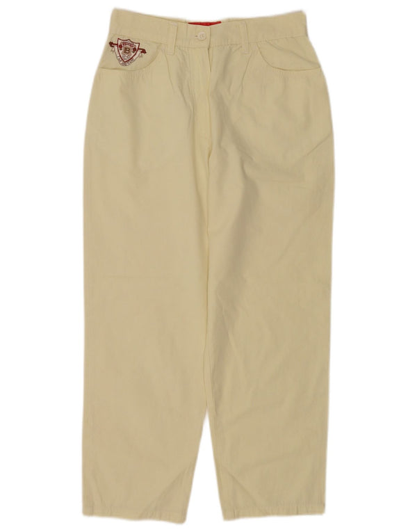 Laura Biagiotti, højtaljede cropped bukser til kvinder IT 42 Medium W24 L24 Yel