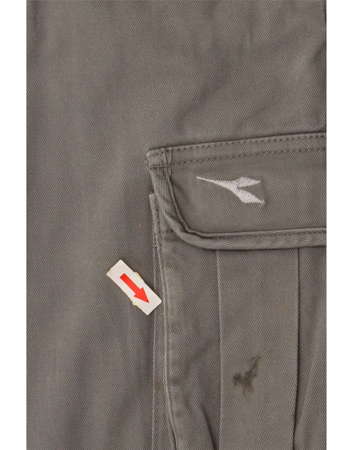 DIADORA Herre Slim Cargo Bukser W32 L34 Grå Bomuld