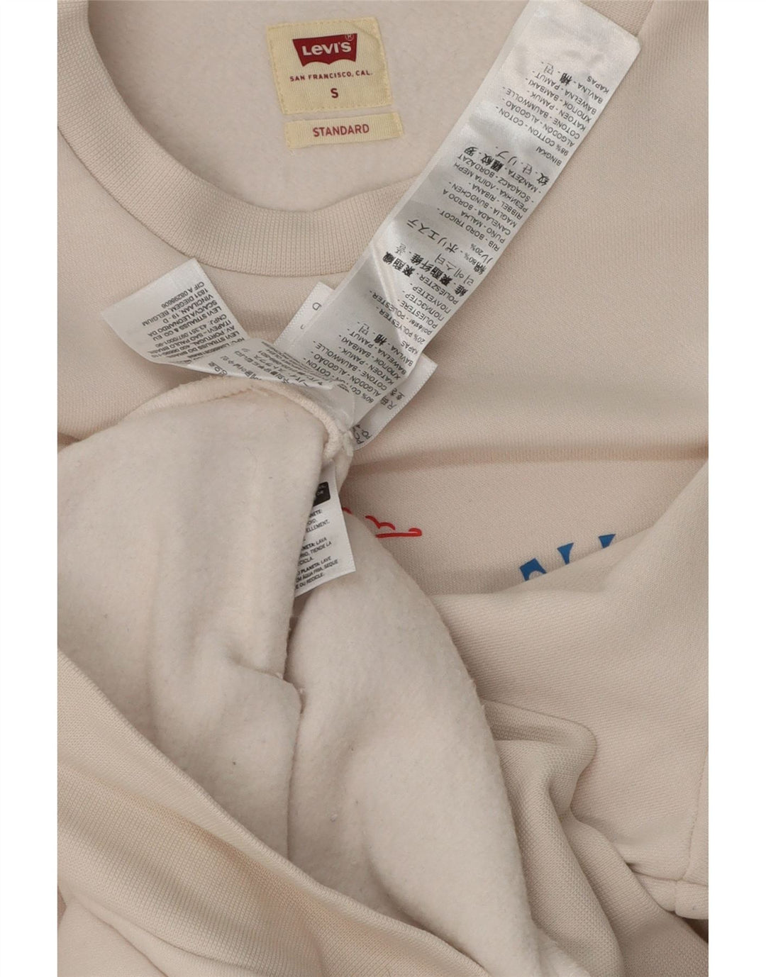 Levi's Herre Standard Graphic Sweatshirt Jumper Lille hvid Bomuld