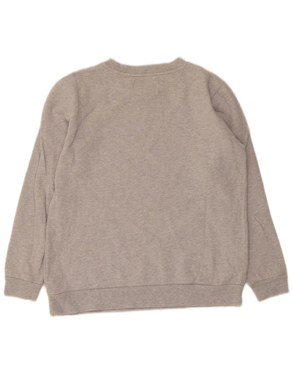 Calvin Klein Jeans Womens Graphic Loose Fit Sweatshirt Jumper UK 6 XS Grey