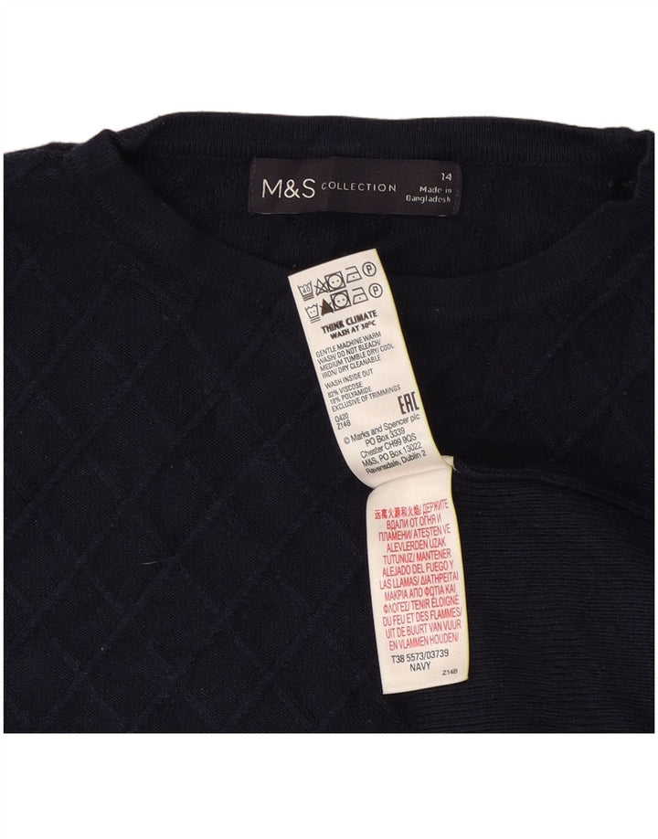 Marks & Spencer Dame sweater med rund hals DK 14 Medium Navy Blue