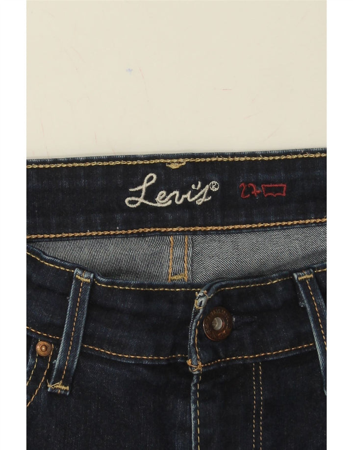 LEVI'S Womens Skinny Jeans W27 L31 Navy Blue Cotton Vintage Levi's and Second-Hand Levi's from Messina Hembry 