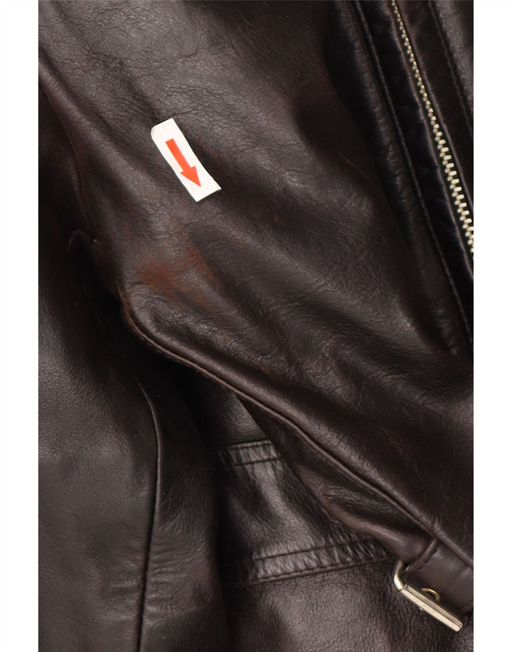 Conbipel Herre Natural Wear Læderjakke UK 38 Medium Brun Læder