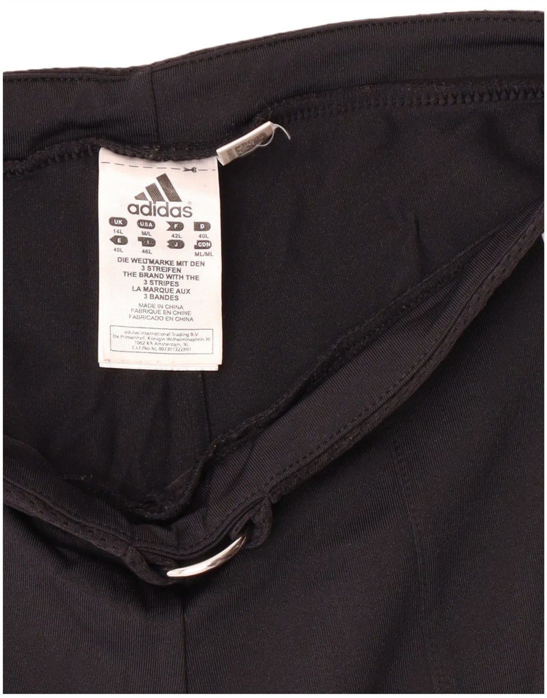 Adidas Womens Wide Leg Træningsdragt Bukser UK 14 Medium Sort Polyamid