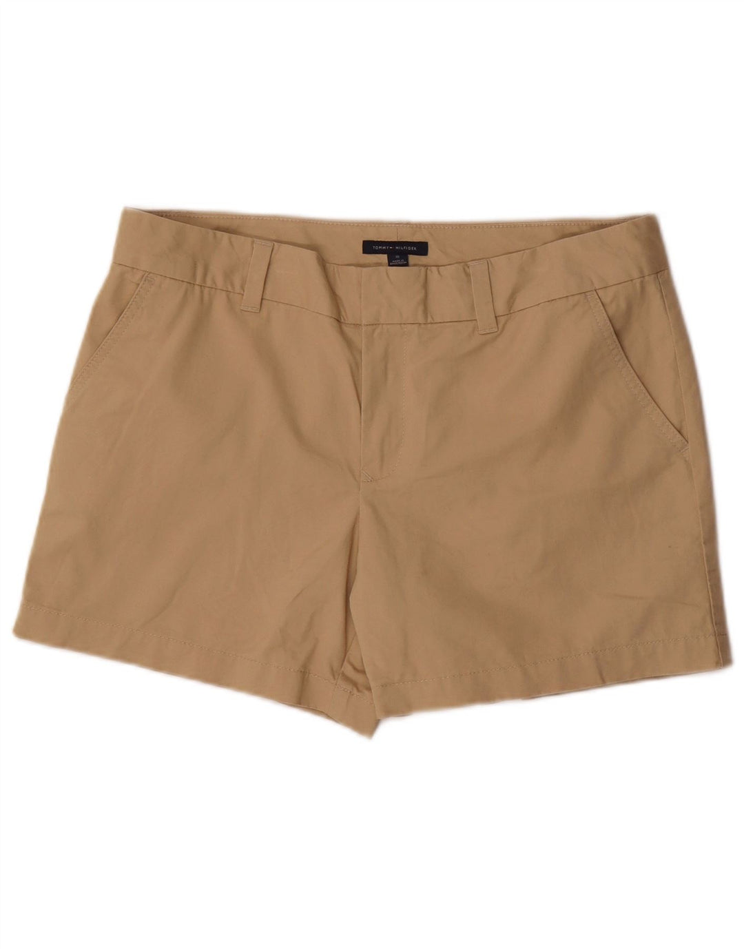 TOMMY HILFIGER Chino Shorts til kvinder US 10 Large W34 Beige Bomuld