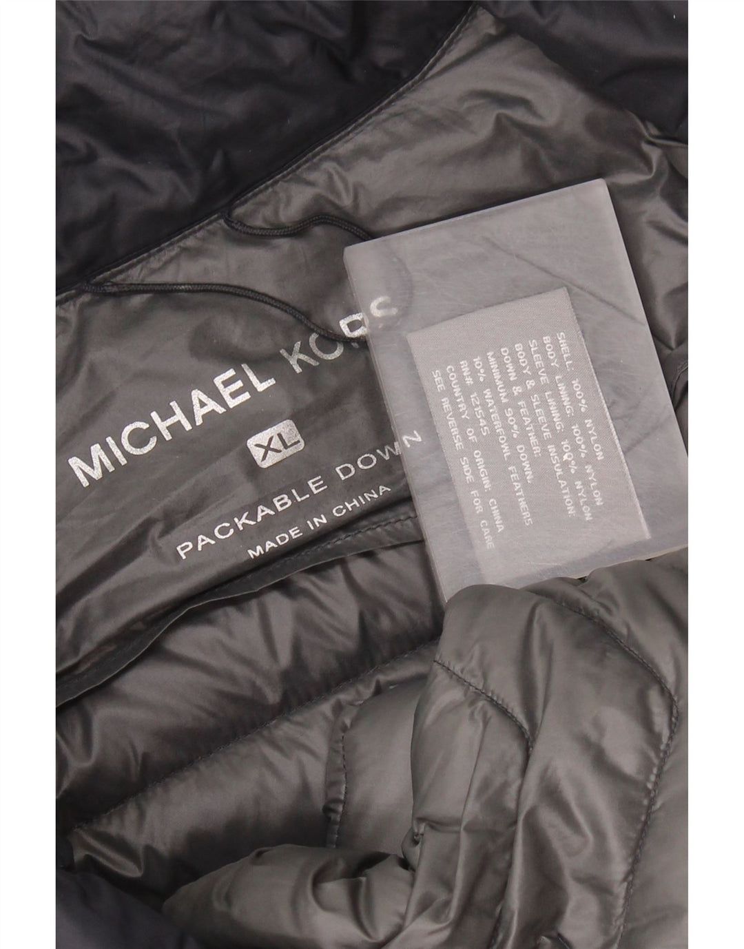 MICHAEL KORS Polstret jakke til mænd UK 42 XL marineblå nylon