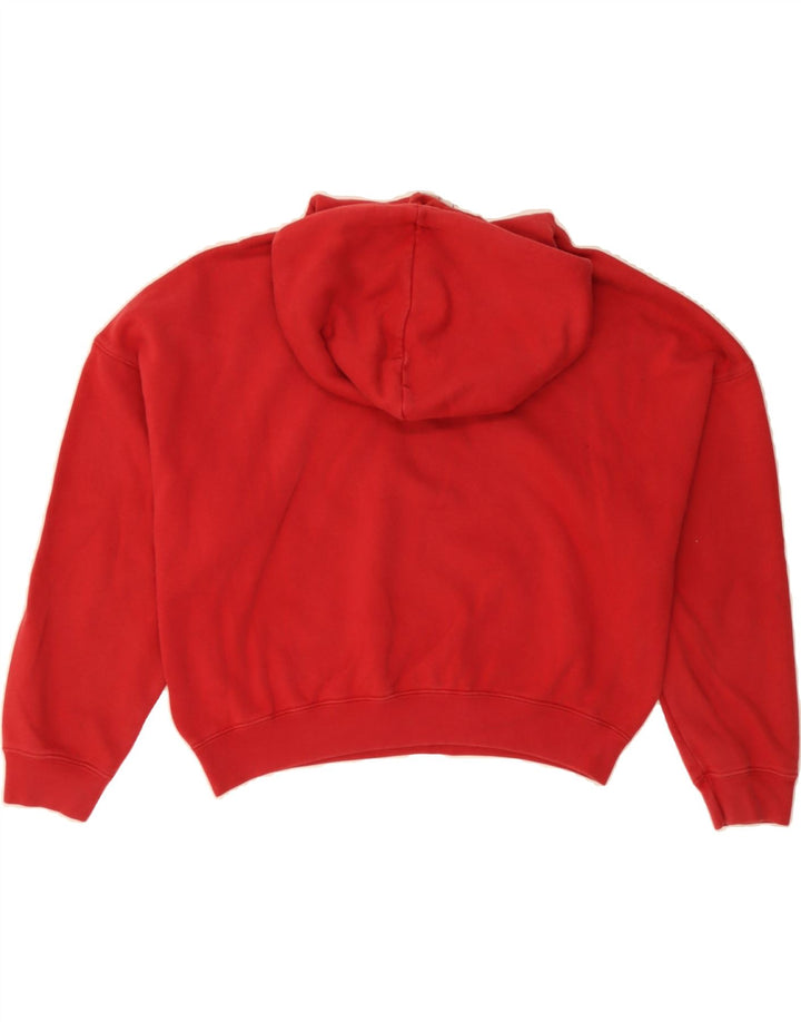 CHAMPION Womens Oversized Graphic Hoodie Jumper UK 14 Medium Red Cotton Vintage Champion and Second-Hand Champion from Messina Hembry 