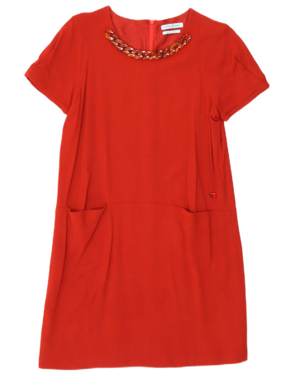 Guess By Marciano Womens Shift Dress UK 8 Small Burgundy Classic