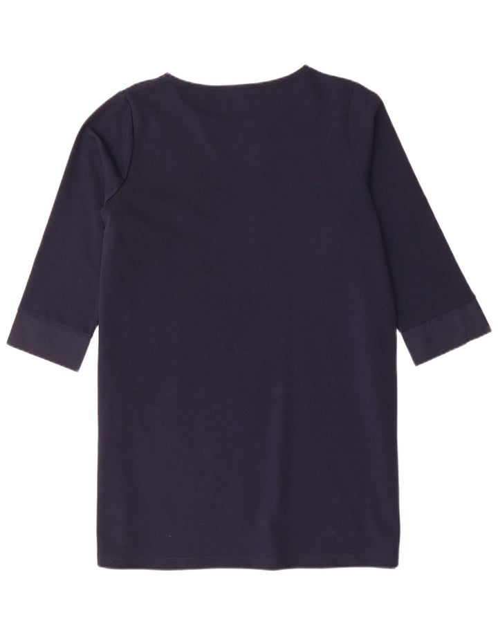 Marks & Spencer Dame 3/4-ærmet Basic Dress UK 16 Large Navy Blue Classic