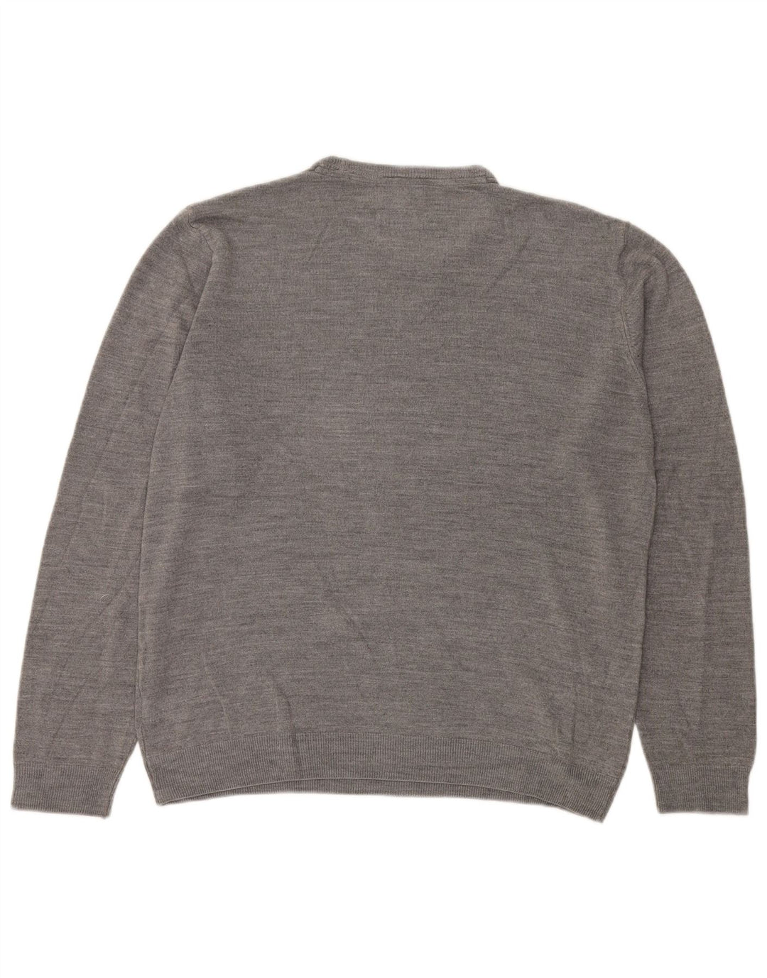 Marks & Spencer Herre Regular Fit Crew Neck Jumper Sweater XL Grå Akryl
