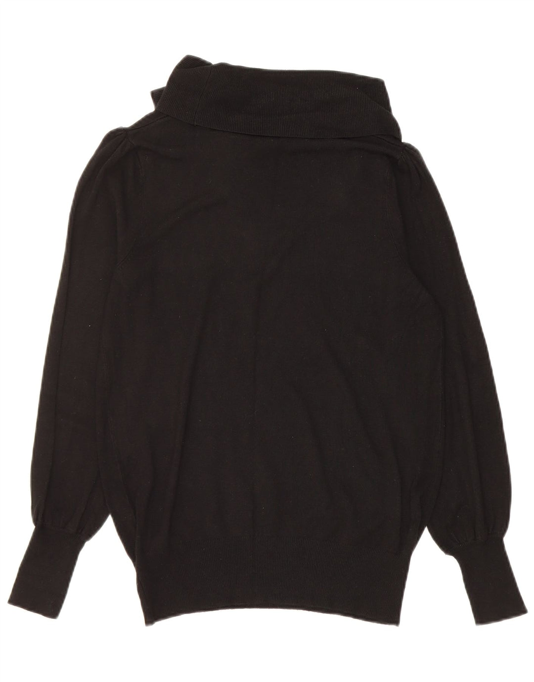 Marks & Spencer Dame Rullehals sweater UK 12 Medium Black Viscose