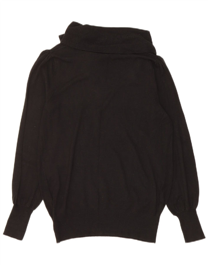 Marks & Spencer Dame Rullehals sweater UK 12 Medium Black Viscose