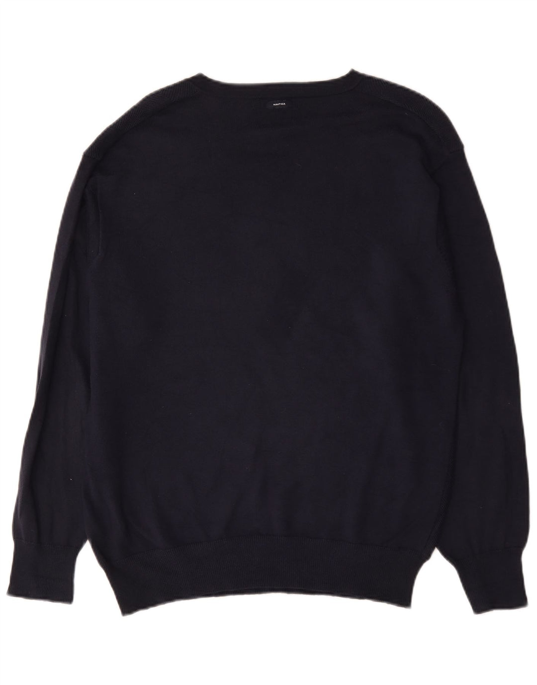 Nautica Herre V-hals sweater Medium Marineblå Bomuld