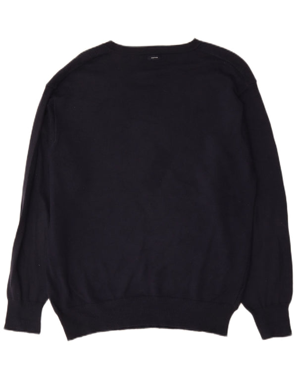 Nautica Herre V-hals sweater Medium Marineblå Bomuld