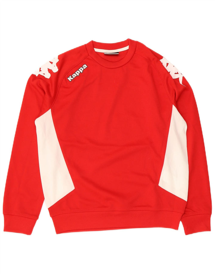 Kappa Boys Graphic Sweatshirt Jumper 11-12 år Rød Colourblock Polyester