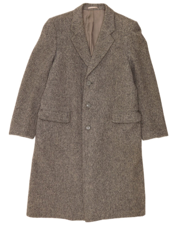 Lebole Herre Overfrakke UK 36 Small Grey Virgin Wool