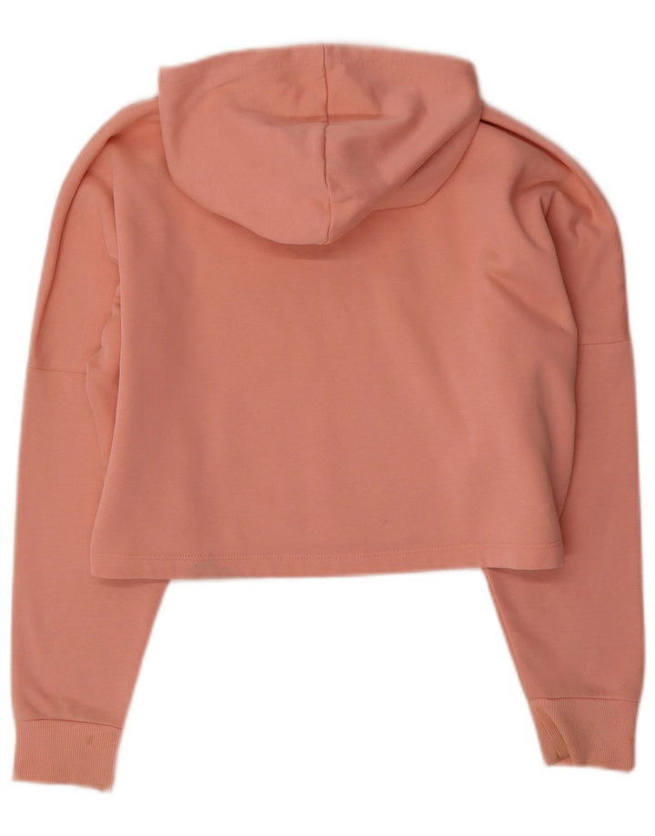 Puma Girls Oversized Crop Grafisk Hoodie Jumper 11-12 år Pink Polyester