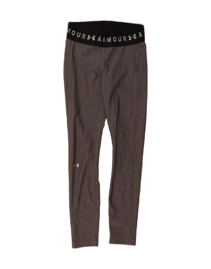 UNDER ARMOUR Womens Graphic Leggings UK 12 Medium  Grey Polyester Vintage Under Armour and Second-Hand Under Armour from Messina Hembry 