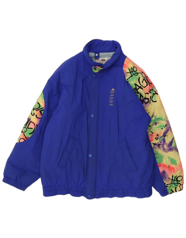 Kappa Boys Graphic Relaxed Fit Skijakke 15-16 år Blå Colourblock