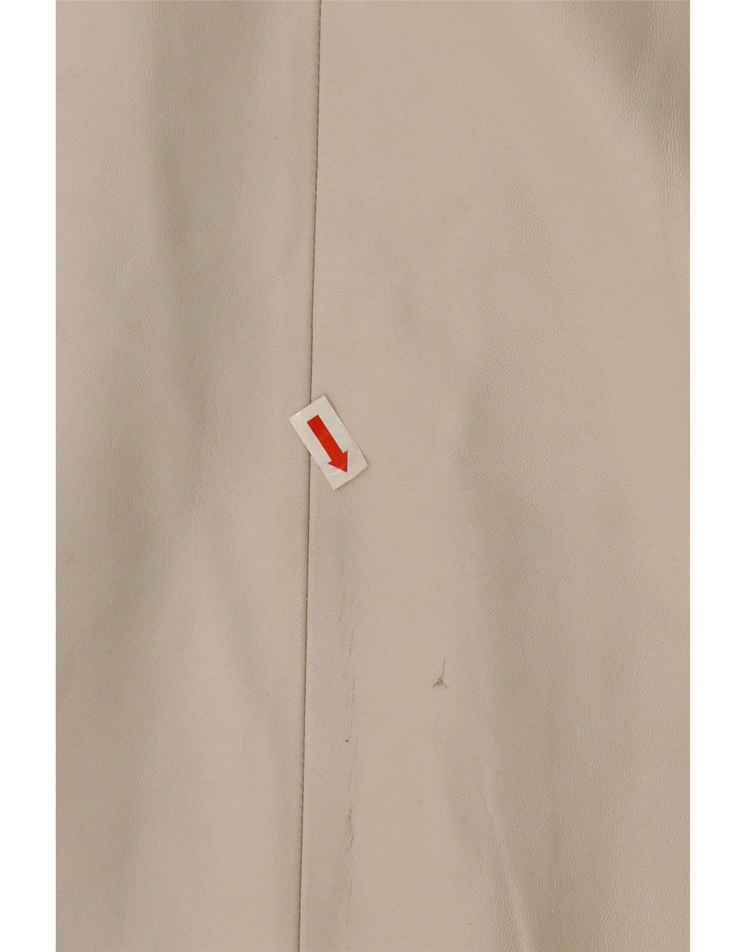 VINTAGE Womens Leather 3 Button Blazer Jacket UK 14 Medium Beige Vintage Vintage and Second-Hand Vintage from Messina Hembry 