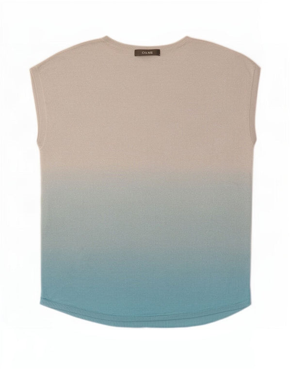 Oasis Womens Oversized Vest Top UK 10 Small Grey Colourblock Viscose