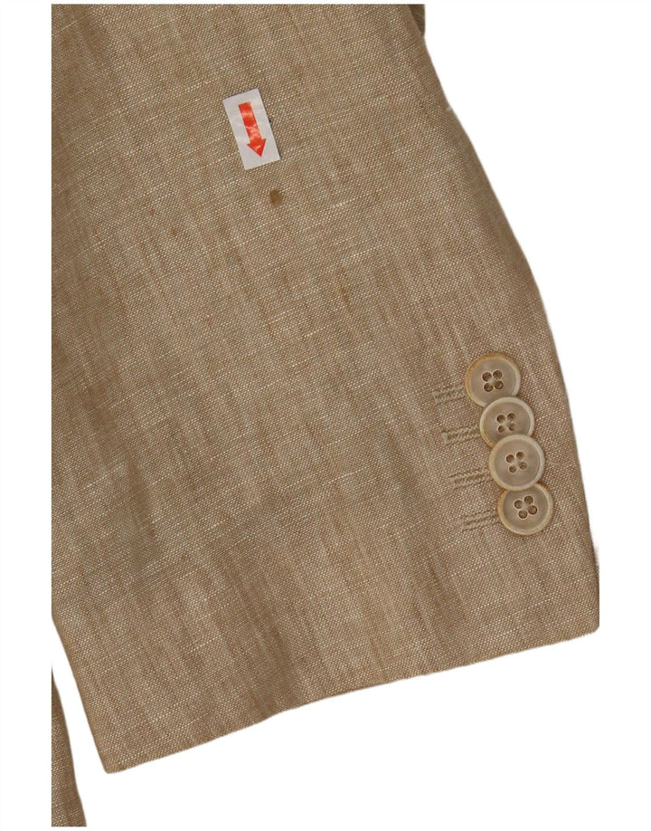 MASSIMO DUTTI Herre 3-knaps blazerjakke UK 38 Medium Beige Linned