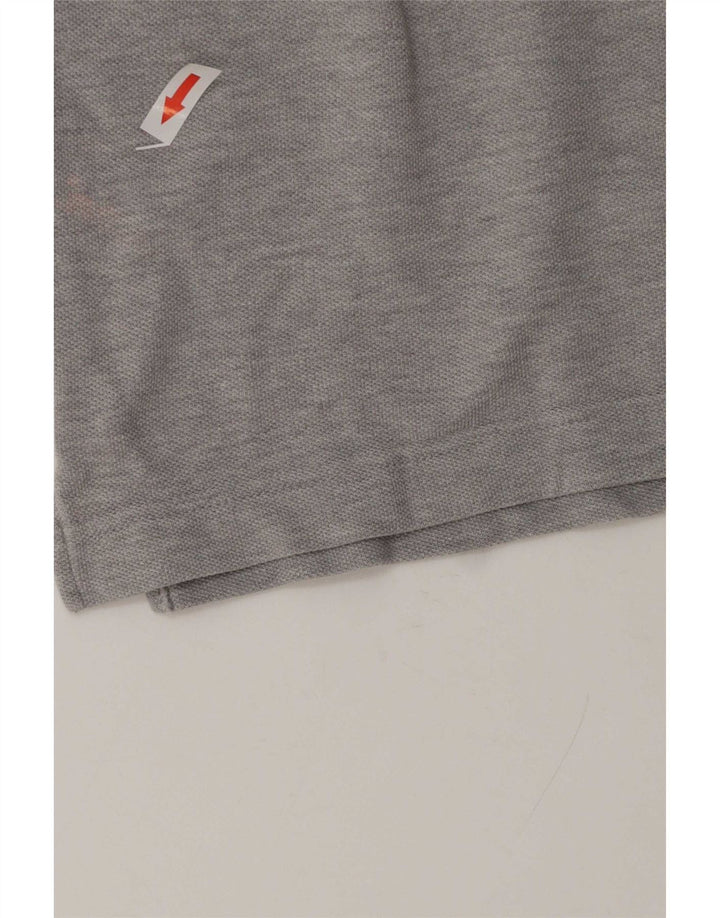 Benetton herre poloshirt mellemgrå flækket