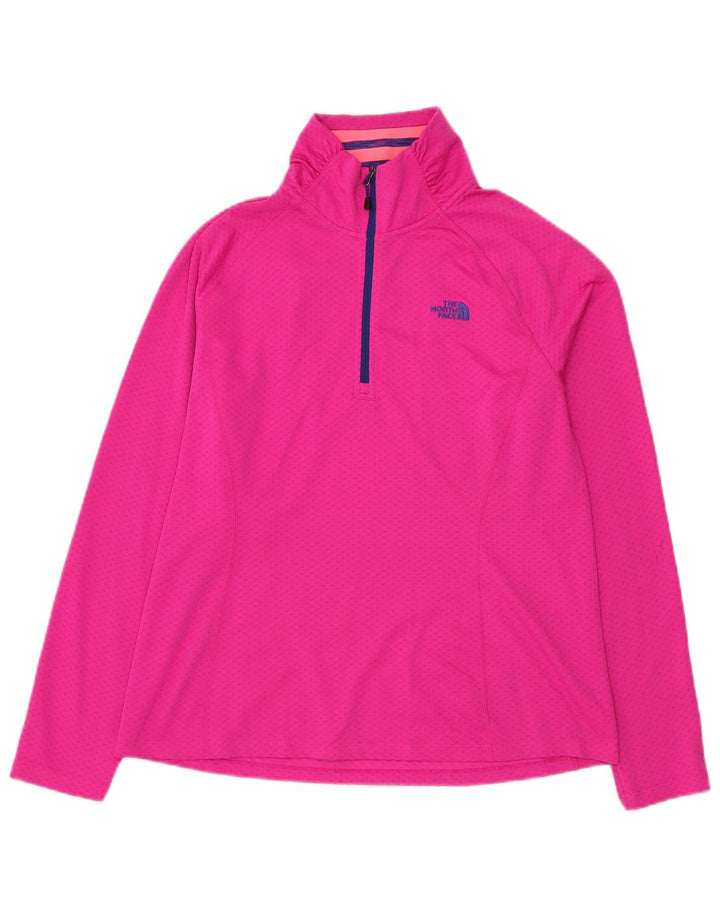 The North Face Dame Pullover Træningsdragt Top UK 14 Large Pink Spotted